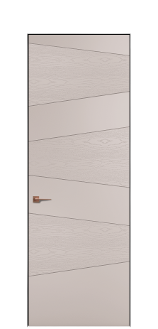 Дверь межкомнатная Твист 03 Цвет Пудра Brash Покрытие Эмаль брашированная  Наличник Скрытый короб хром Цена 46300