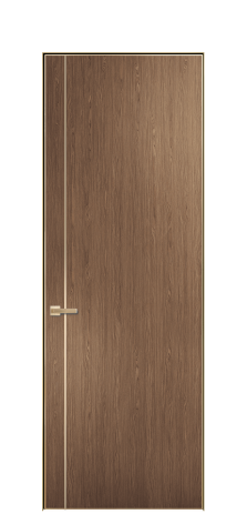 Дверь межкомнатная Слот 10-011 Цвет Эспрессо 1017M Покрытие ШПОН Мультишпон Наличник Скрытый короб золото Цена 49665