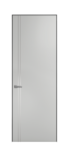 Дверь межкомнатная Слот 10-012 Цвет Телегрей Покрытие Эмаль  Наличник Скрытый короб хром Цена 41500
