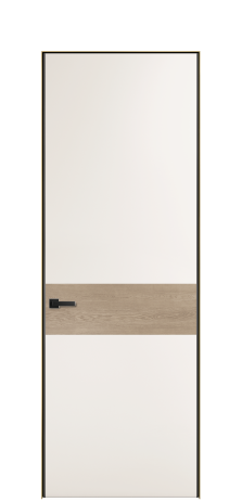 Дверь межкомнатная Дуэт 11 Цвет Молочный Покрытие ЭМАЛИ Эмаль Наличник Скрытый короб золото Цена 55213
