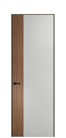 Дверь межкомнатная Дуэт 19 Цвет Телегрей Покрытие ЭМАЛИ Эмаль Наличник Скрытый короб золото Цена 55213