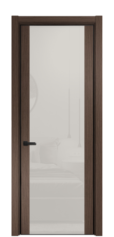 Дверь межкомнатная Ветро 21 Цвет Эспрессо 021С Покрытие ШПОН Мультишпон Наличник L 75 Цена 14619