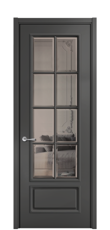 Дверь межкомнатная Амелия 10 DGO2 Цвет Антрацит Покрытие ЭМАЛИ Эмаль Наличник L 50 Цена 79097