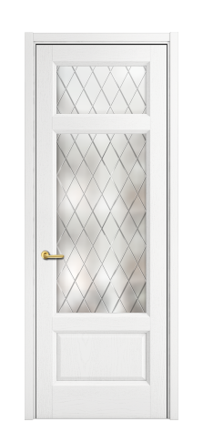 Дверь межкомнатная Неоклассик 3 Цвет Ясень Белый Покрытие ЭМАЛИ Шпон крашеный Наличник L 50 Цена 52903