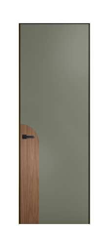 Дверь межкомнатная Дуэт 20 Цвет Зеленый Покрытие ЭМАЛИ Эмаль Наличник Скрытый короб золото Цена 56877